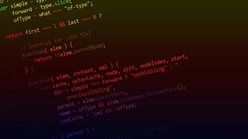 structured data schema Close-up of a computer screen showing lines of programming code, indicative of structured data or schema markup implementation.